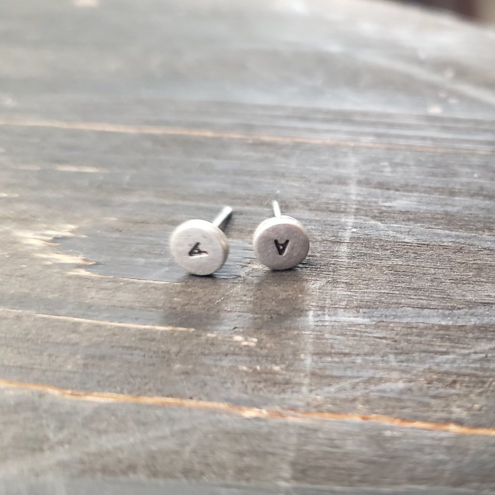 hypo allergenic A earrings